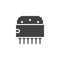 Computer chip vector icon