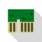 Computer chipset icon, flat style