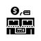 computer class rental glyph icon vector illustration