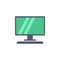 a computer colored icon. Element of school icon for mobile concept and web apps. Detailed a computer icon can be used for web and
