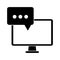 Computer communication message bubble speak pictogram