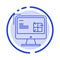 Computer, Construction, Repair, Lcd, Design Blue Dotted Line Line Icon