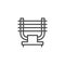 Computer cooling system line outline icon