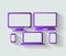 Computer devices icons vector