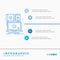 computer, devices, mobile, responsive, technology Infographics Template for Website and Presentation. Line Blue icon infographic