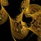 Computer digital fractal art abstract factals fantastic extraterrestrial crazy yellow plant structure