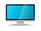 Computer display hd monitor with blank blue screen