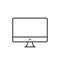 Computer Display Icon Vector. Monitor Desktop Image