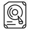 Computer drive icon outline vector. Server hardware