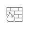 Computer firewall line outline icon