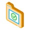 Computer Folder With Approved Mark isometric icon