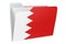 Computer folder icon with Bahraini flag. 3D rendering