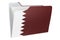 Computer folder icon with Qatari flag. 3D rendering