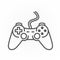 Computer gamepad line icon