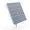 Computer-generated 3d realistic solar panel isolated on a vertical white background.
