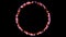 Computer generated animation of an abstract circular shape on black background