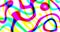 Computer generated animation showing abstract multicolored repetitive patterns scrolling