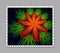 Computer generated fractal artwork stamp template