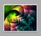 Computer generated fractal artwork stamp template