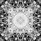 Computer graphics, pattern - kaleidoscope, seamless surreal magic texture in shades of gray. The tile is square