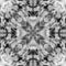 Computer graphics, pattern - kaleidoscope, seamless surreal magic texture in shades of gray. The tile is square