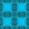 Computer graphics, pattern - kaleidoscope, seamless surreal magical texture in shades of blue. The tile is square