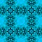 Computer graphics, pattern - kaleidoscope, seamless surreal magical texture in shades of blue. The tile is square