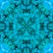 Computer graphics, pattern - kaleidoscope, seamless surreal magical texture in shades of blue. The tile is square