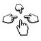 Computer hand cursors 3d