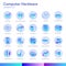 Computer Hardware Icon Set. Modern gradient style. Vector EPS 10