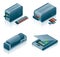 Computer Hardware Icons Set