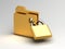 Computer icon for secure folder 3D illustration