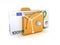 Computer icon for secure folder safe Pack 100 Euro Banknotes 3D illustration