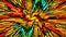 Computer illustration abstract psychedelic colored background mosaic chaotic brush strokes paints brushes of different sizes