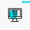 Computer, Internet, Lock, Security turquoise highlight circle point Vector icon