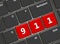 Computer keyboard with 911 emergency number