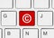 Computer keyboard with Copyright symbol