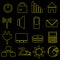 Computer and laptop indication outline icons eps10