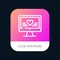 Computer, Love, Heart, Wedding Mobile App Button. Android and IOS Line Version