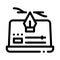 Computer maker movie settings icon vector outline illustration