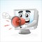 Computer Mascot : Shouting with a megaphone