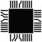 Computer microchip electronic component vector illustration