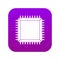 Computer microchip icon digital purple