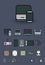 Computer and mobile technologies. icons set