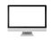 Computer Monitor with Blank White Screen Isolated