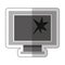 Computer monitor broken isolated icon