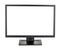 Computer monitor display with blank screen isolated clipping path