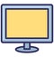 computer monitor, flat screen Isolated Vector Icon which can be easily edit or modified.