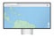 Computer monitor with map of Saint Kitts and Nevis in browser, search for the country of Saint Kitts and Nevis on the web mapping