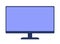 Computer monitor semi flat color vector element